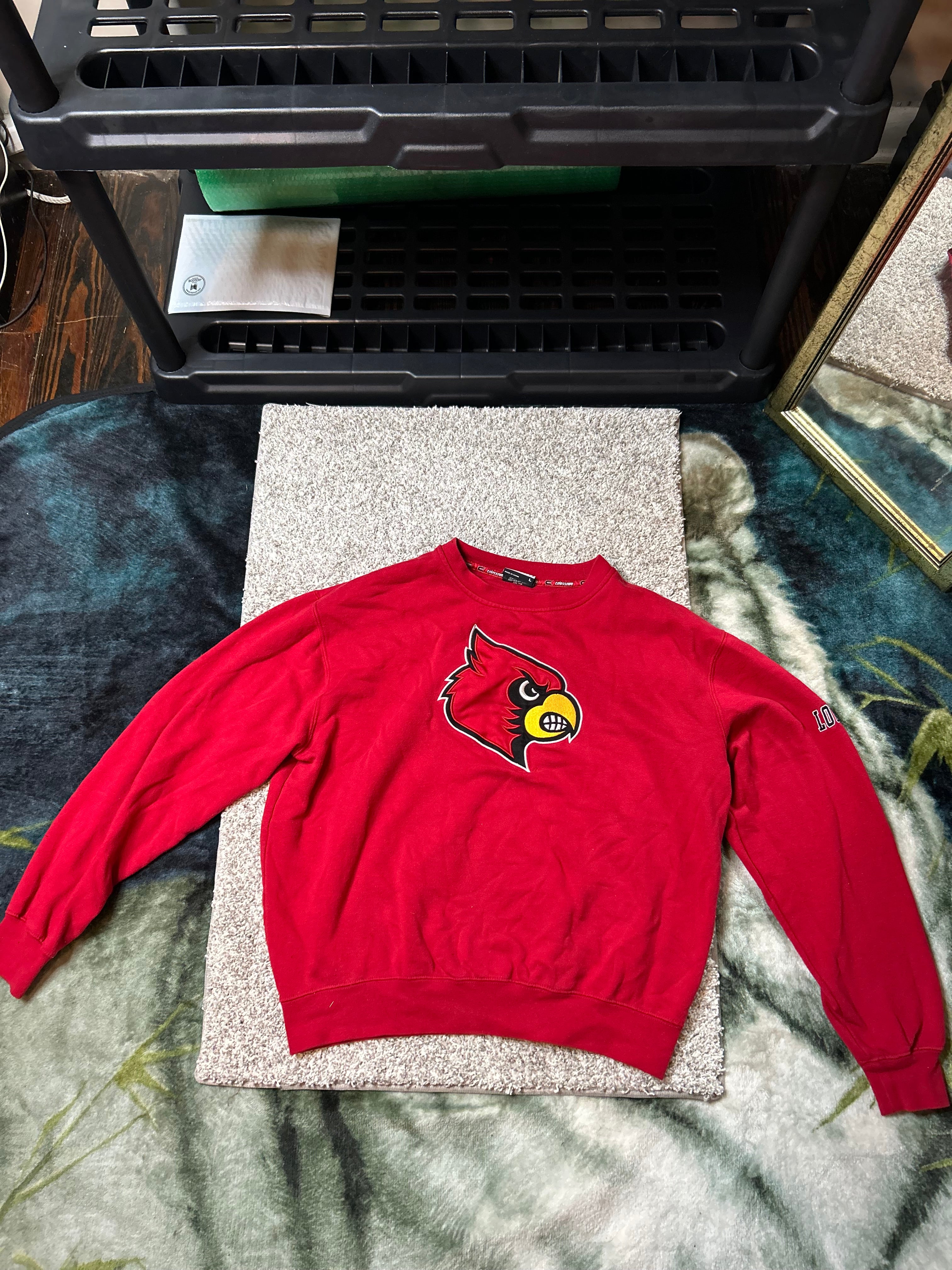 Louisville Cardinals Men’s Sweatshirt – Size Large, Official College Apparel