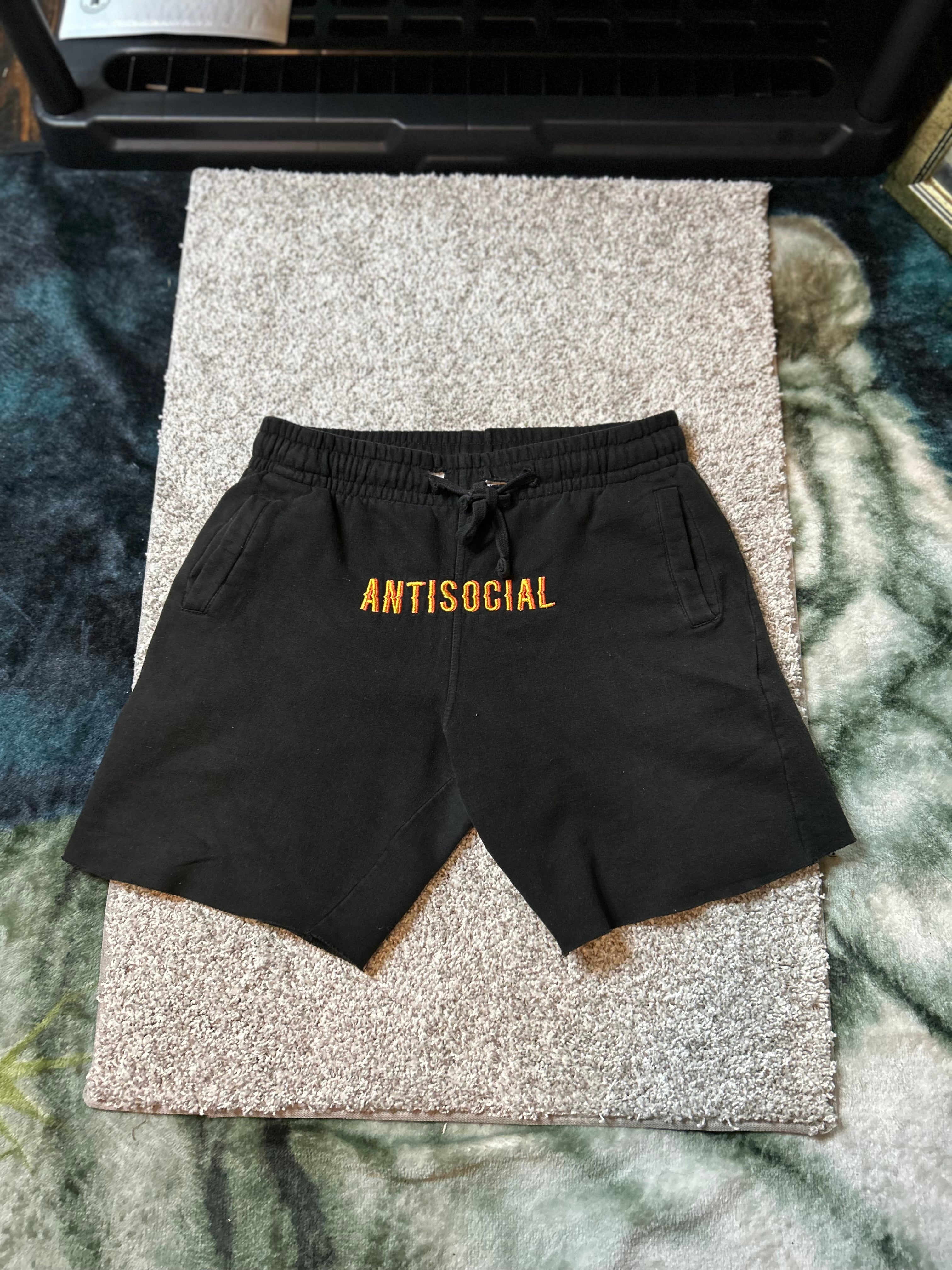 Men’s Graphic Shorts – Antisocial Print, Casual Streetwear